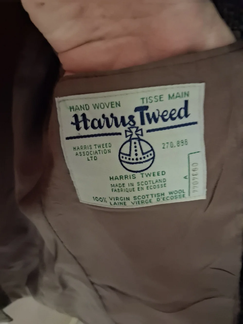 Harris Tweed 40R Men's Brown Herringbone Sport Coat Blazer Wool